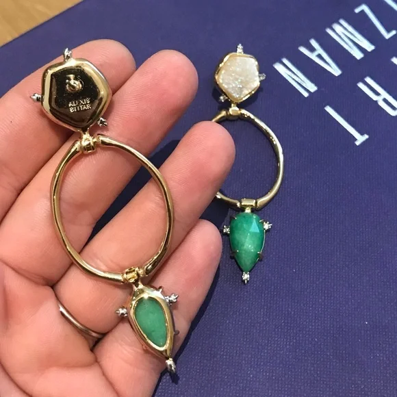 Alexis Bittar Druzy Stone Post Link Earrings - Picture 4 of 6